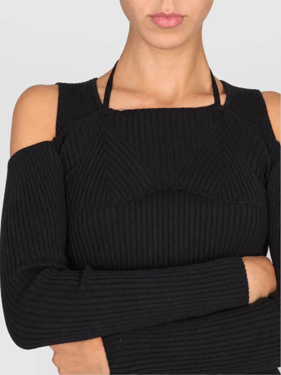 Versace Jeans Couture Off-The-Shoulder Knitted Top