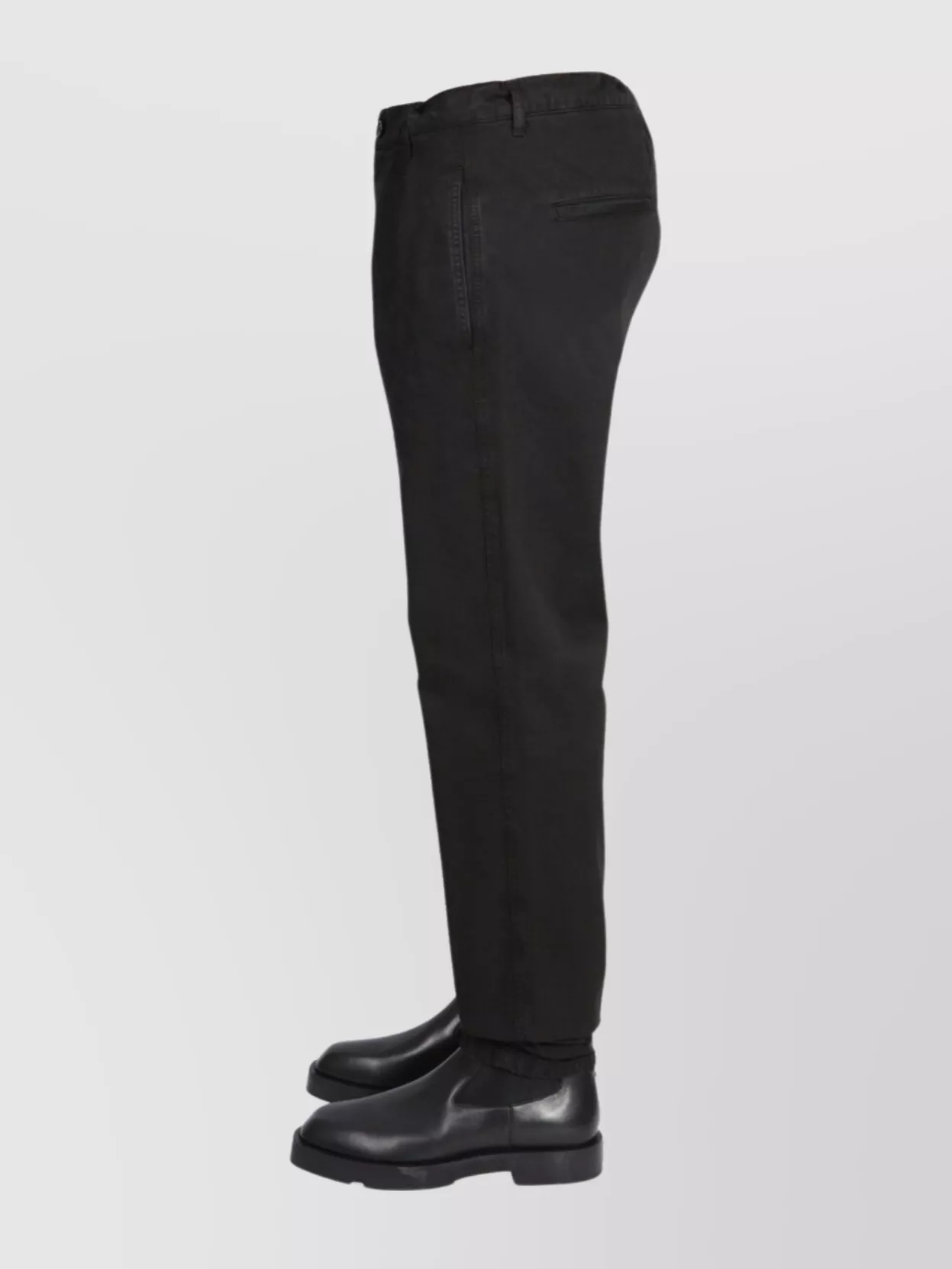 Aspesi Tailored Chino Trousers With Pockets In Black
