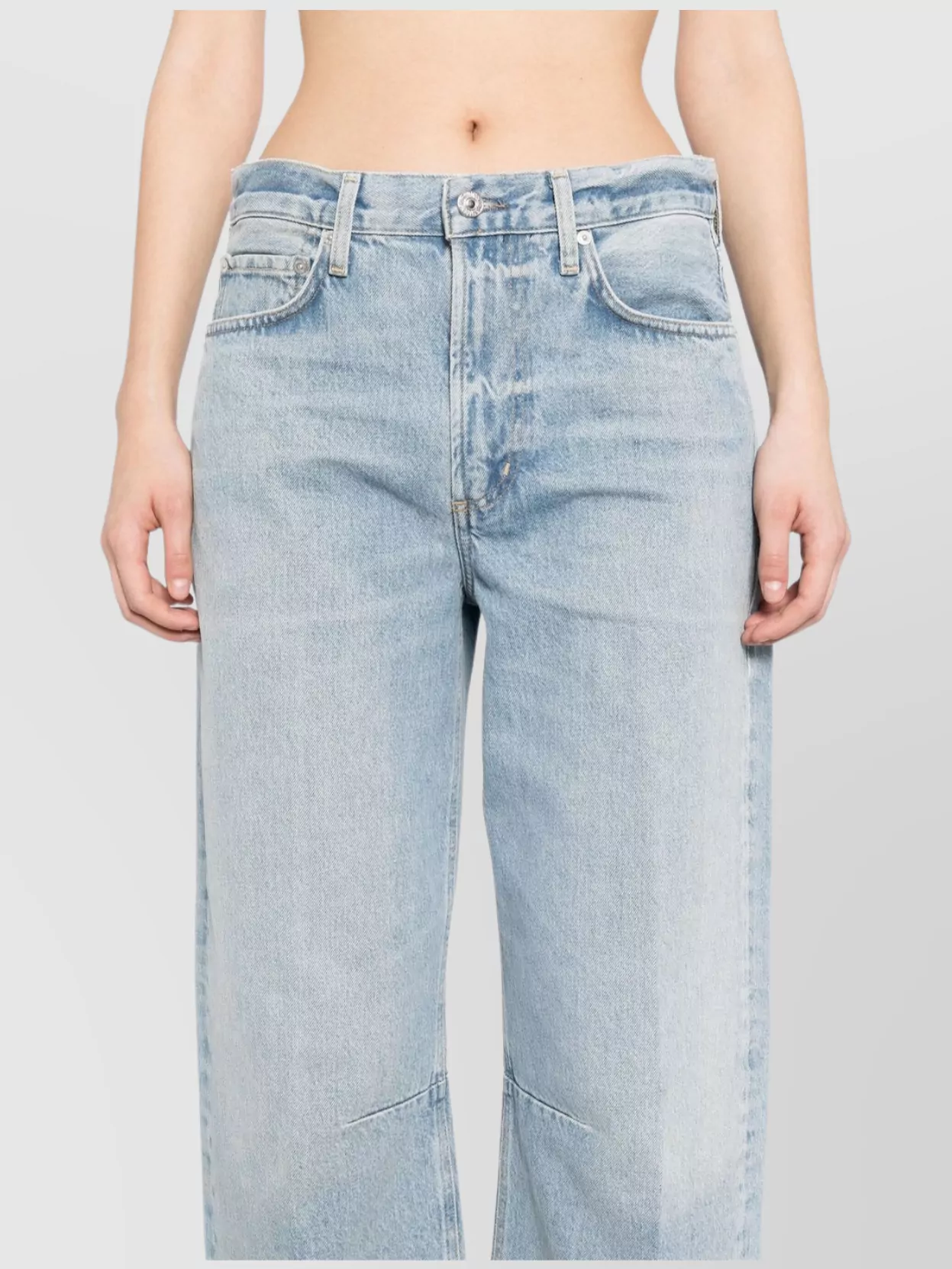 Citizens Of Humanity Relaxed Wide Leg Jeans With Contrast Stitching