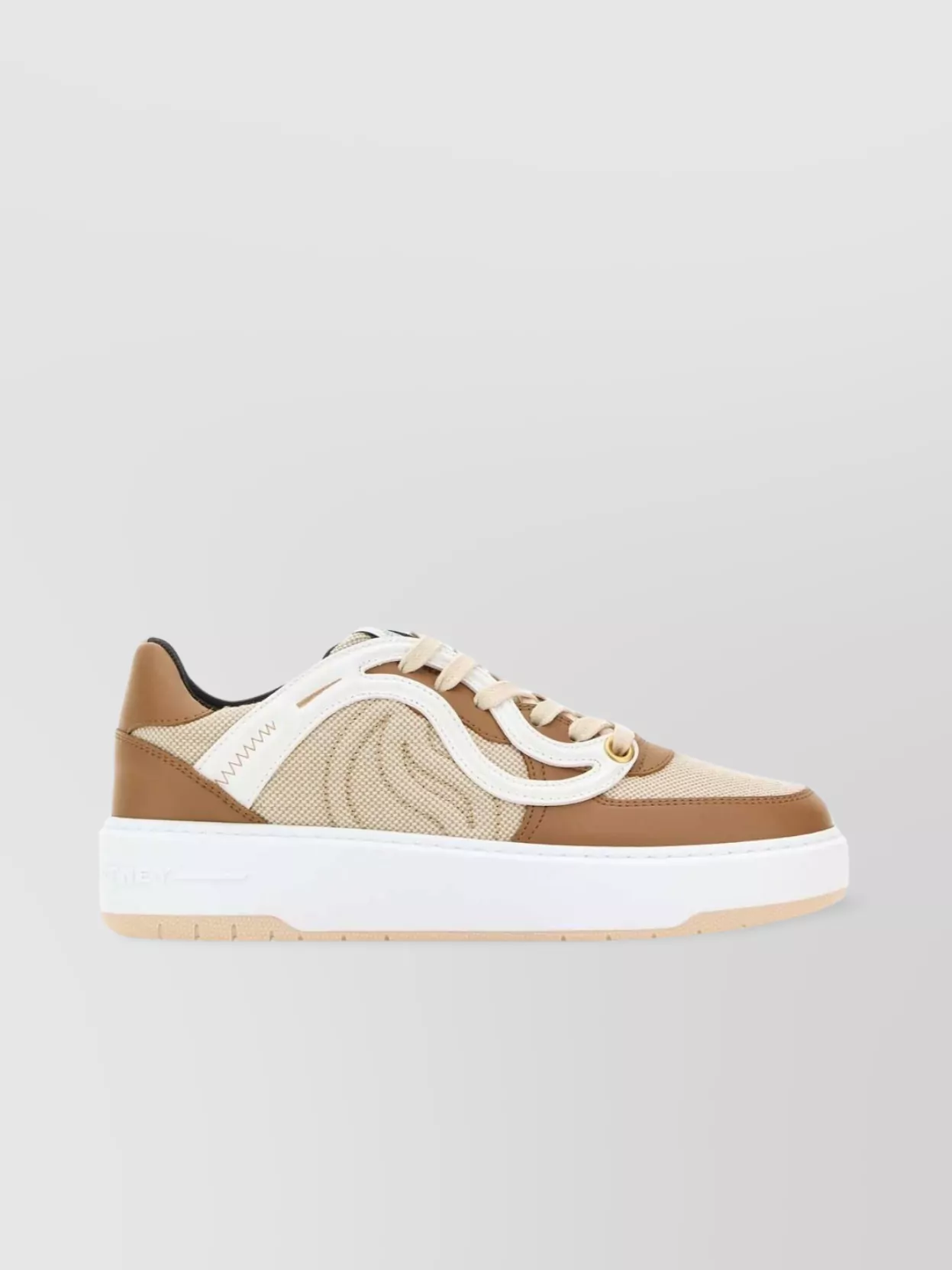 Shop Stella Mccartney Dual-tone Fabric S-wave 1 Sneakers In White