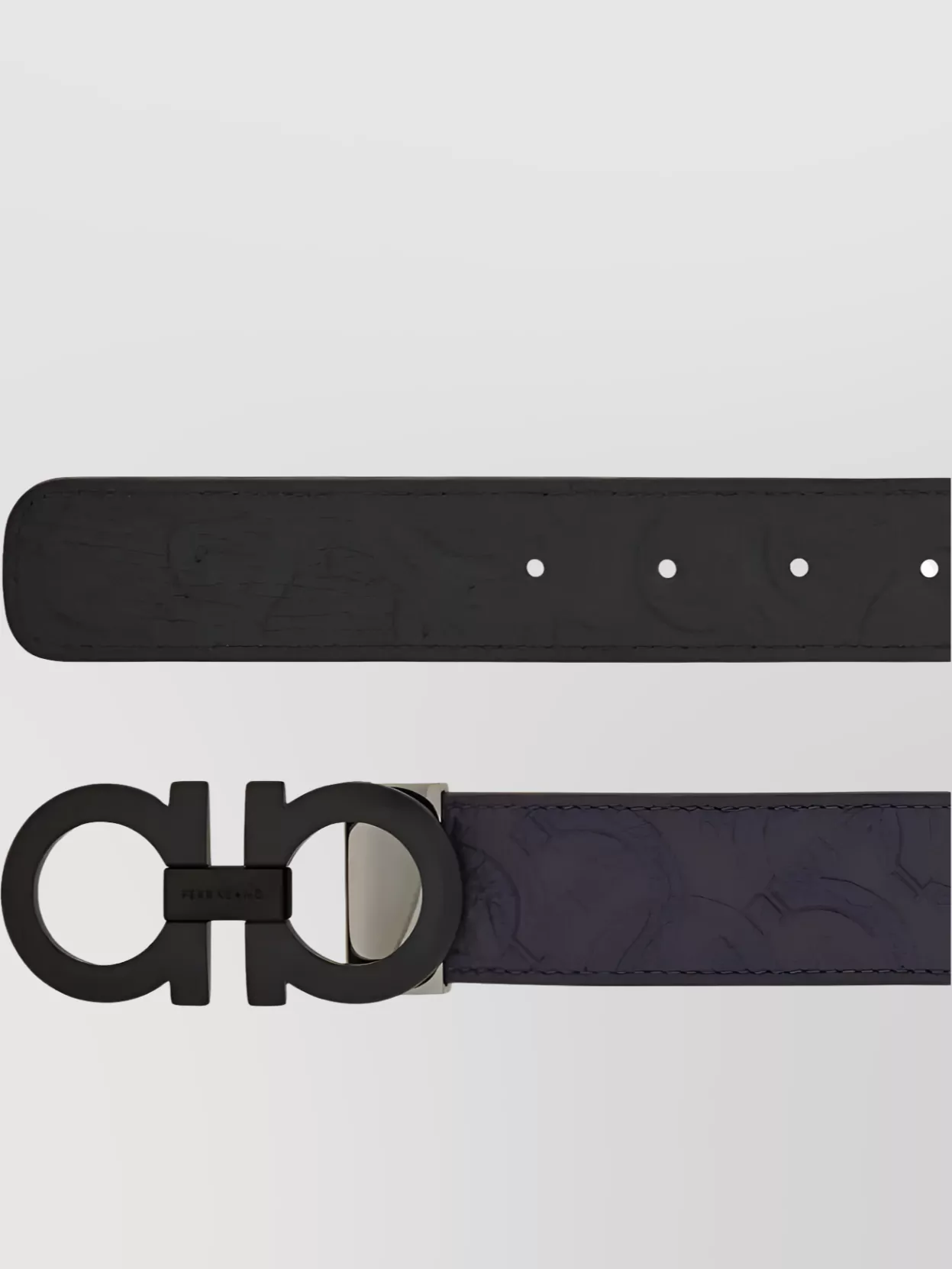 Ferragamo Reversible Belt Embossed Pattern
