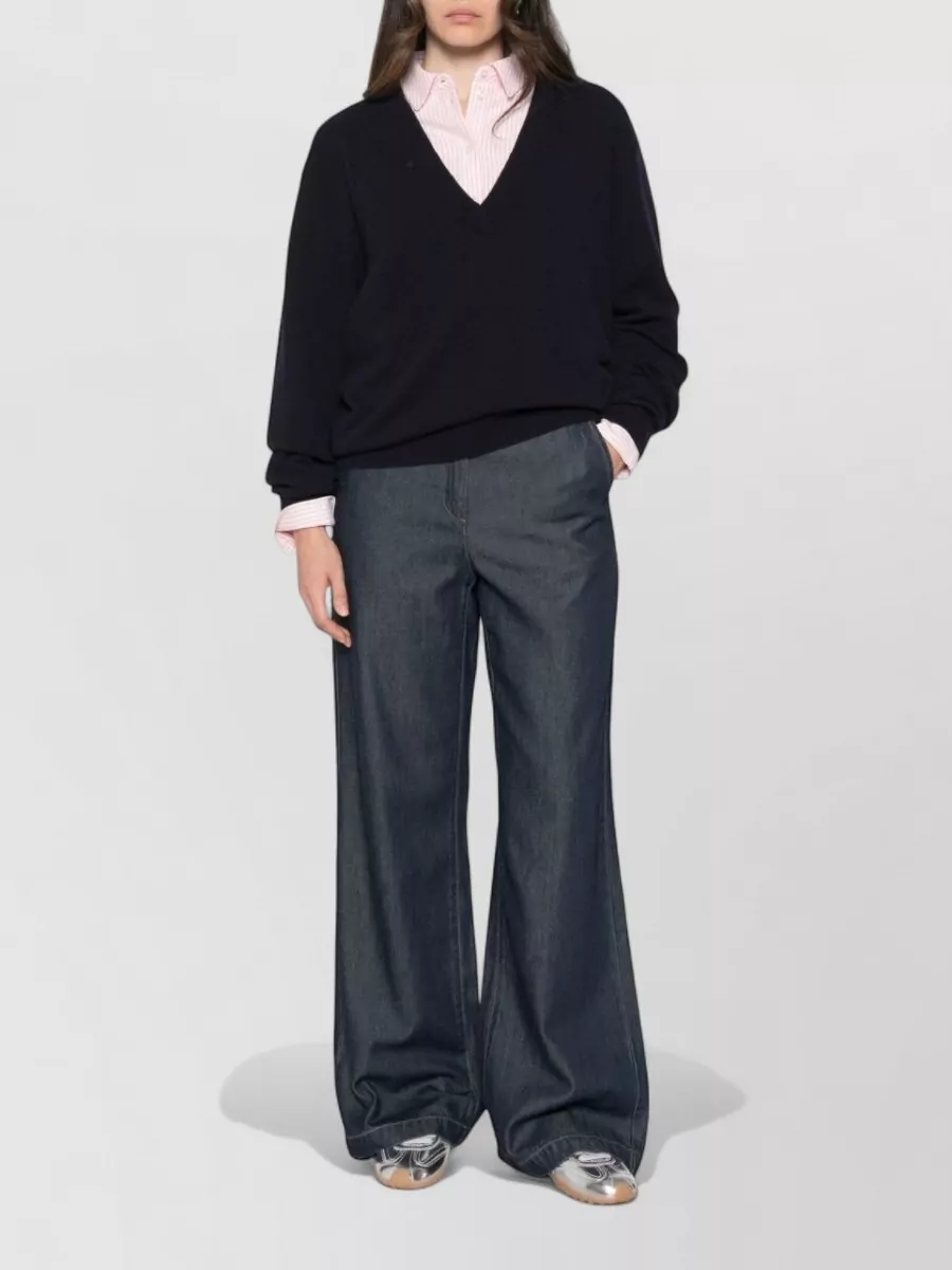 Extreme Cashmere Ribbed Cashmere V-Neck Sweater