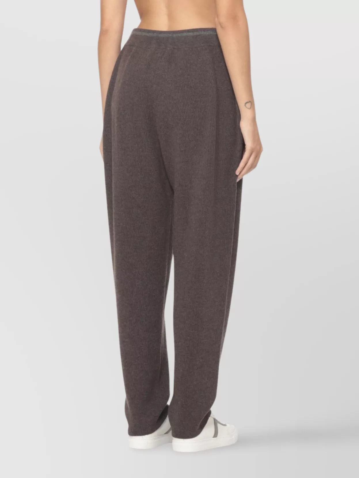 Brunello Cucinelli Wool And Cashmere Straight Trousers In Gold