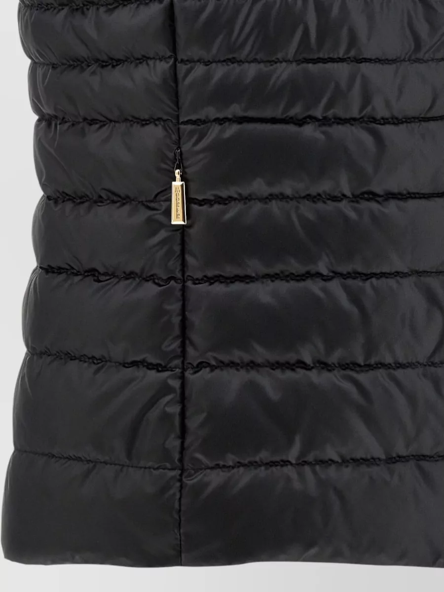 Moorer Villan High Collar Padded Quilted Sleeveless Vest