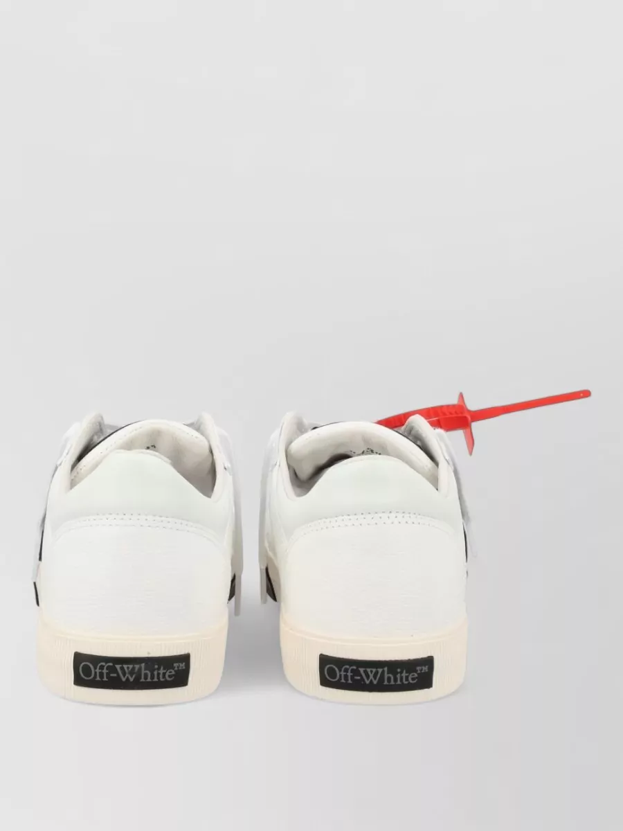 Off-White Leather Vulcanized Low-Top Sneakers