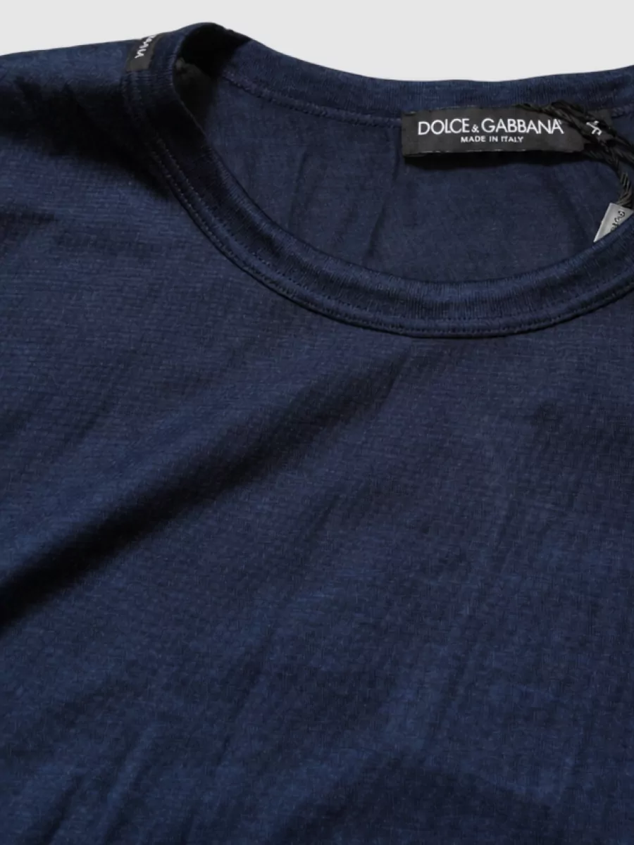 Dolce&Gabbana Silk Short-Sleeve Crew-Neck T-Shirt