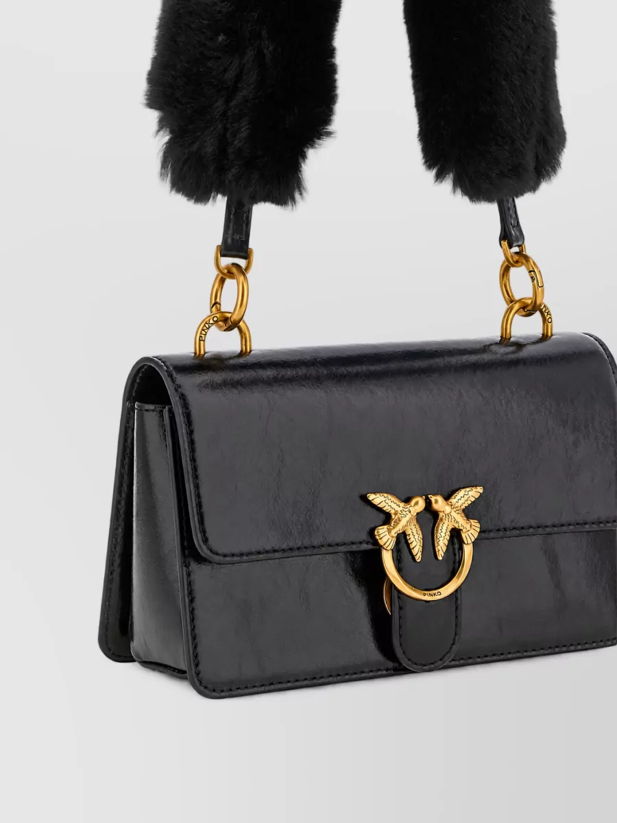 Pinko Love Bag One Mini Leather Clutch Bag