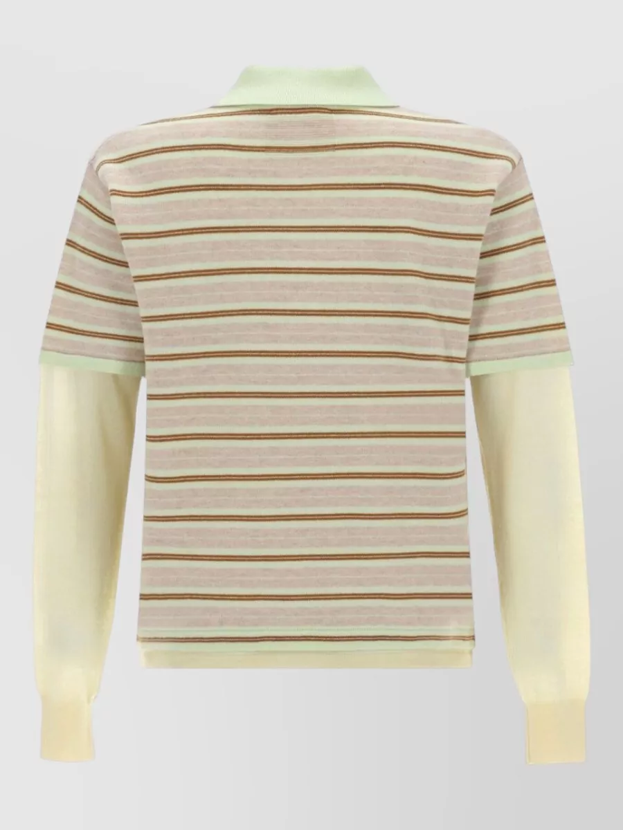 Guest In Residence Cashmere Striped Polo Jumper