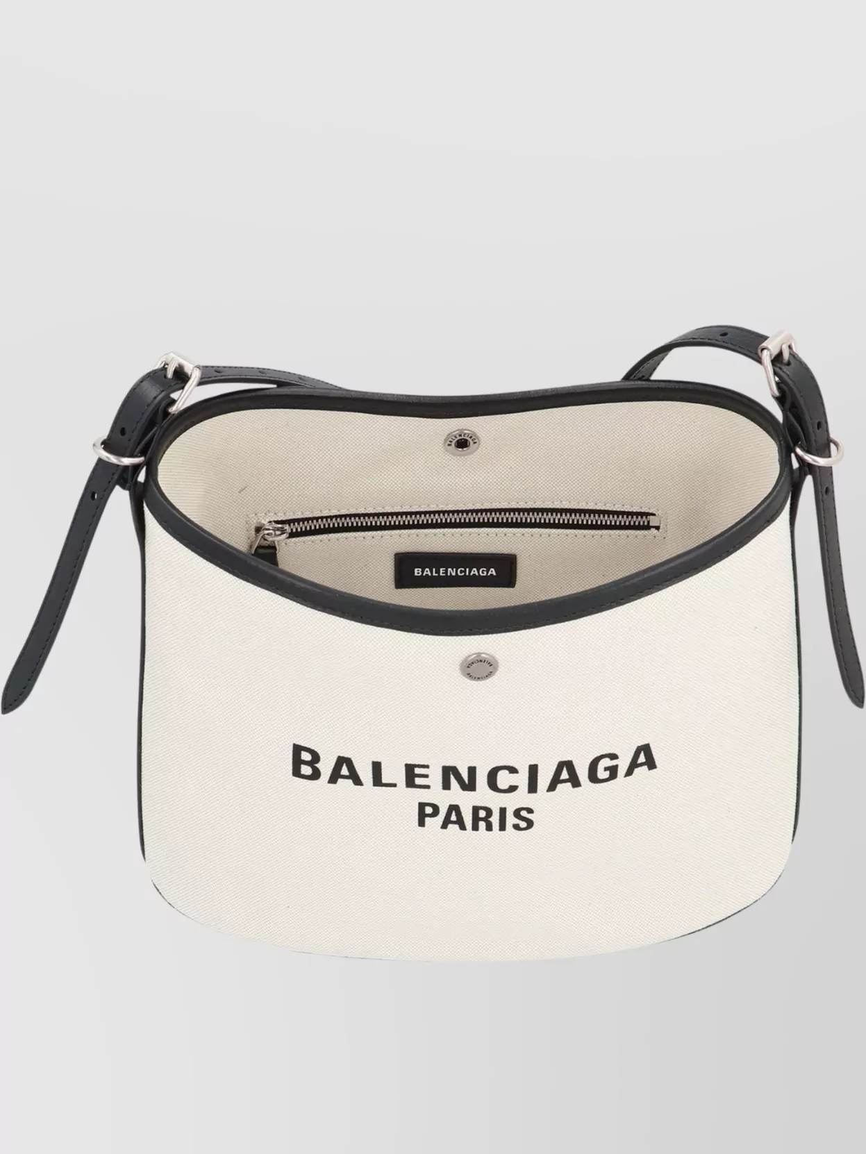Balenciaga Leather Strap Canvas Bag