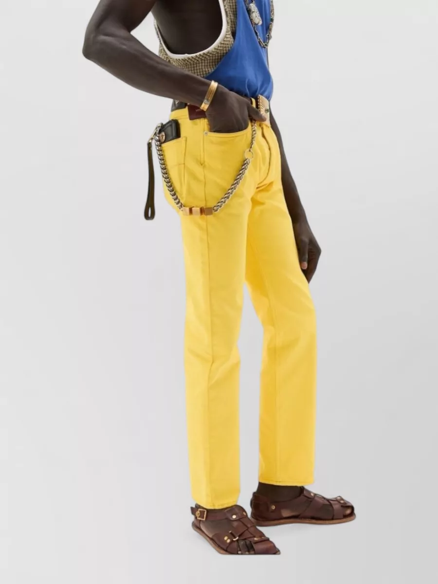 Versace Silk Straight Leg Trousers