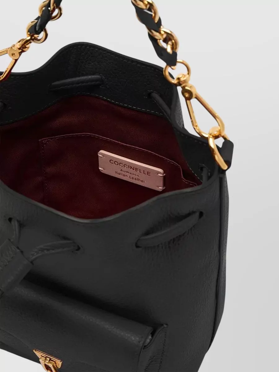 Coccinelle Leather Beat Generation Small Bucket Bag