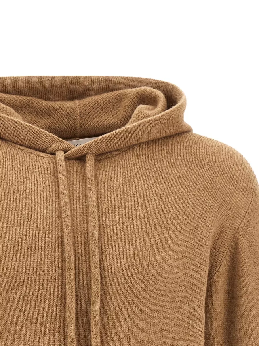 Roberto Collina Ribbed Hooded Sweater