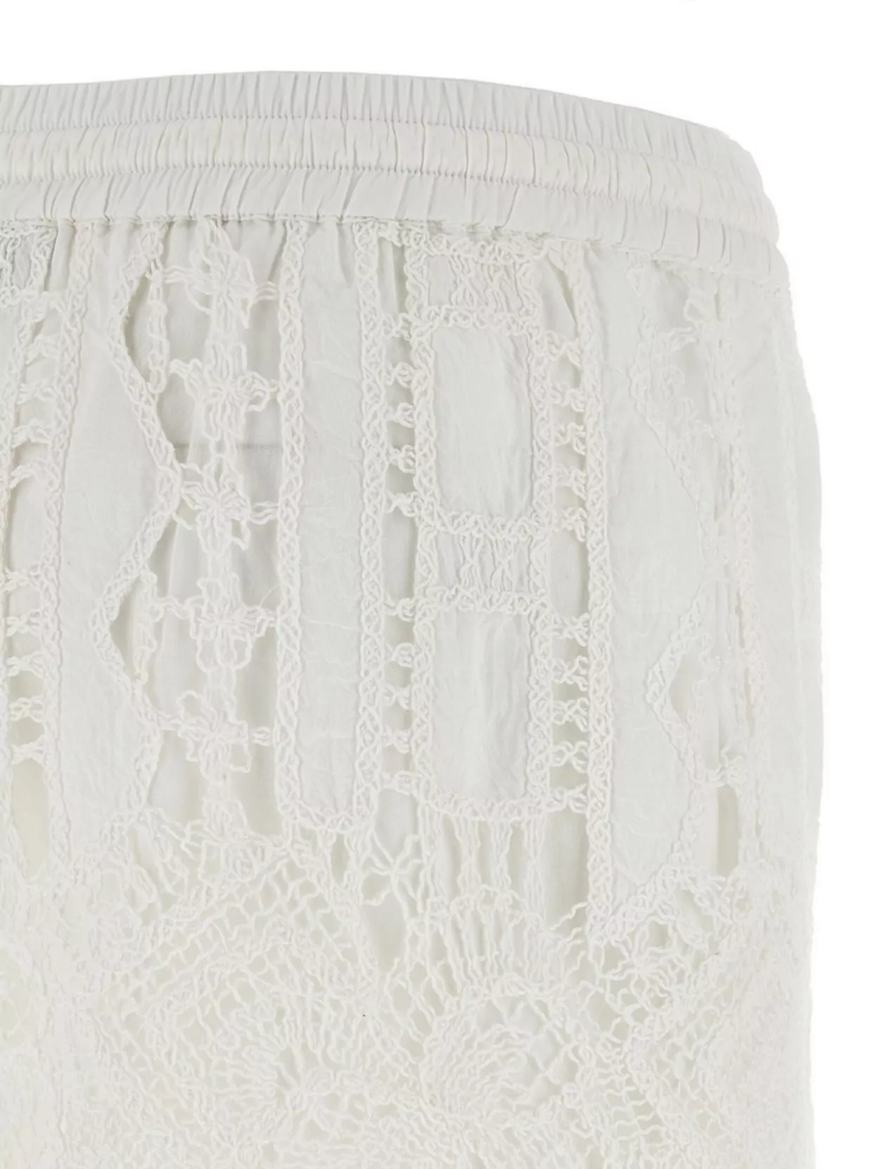 Pinko White Lace Design Serenata Rap Shorts