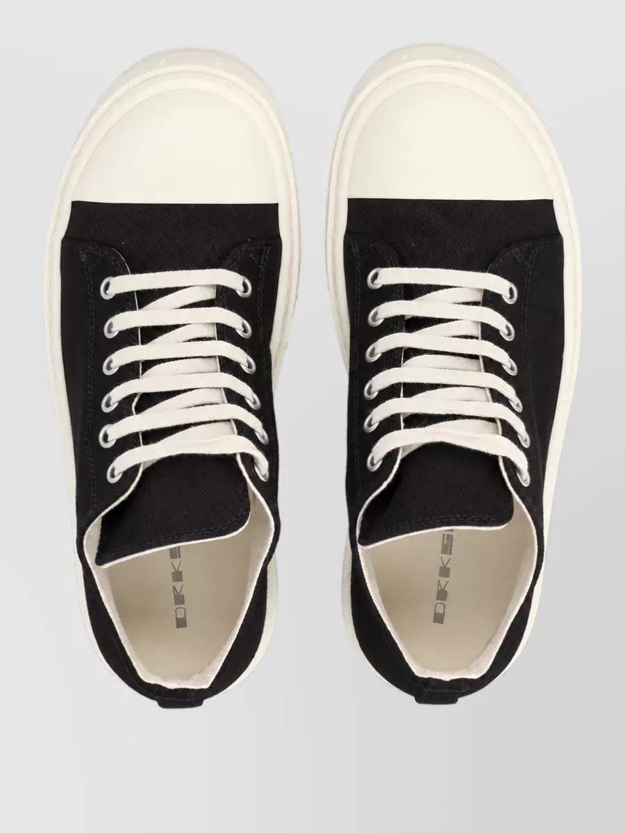 Rick Owens Drkshdw Cotton Low Lace-Up Sneakers