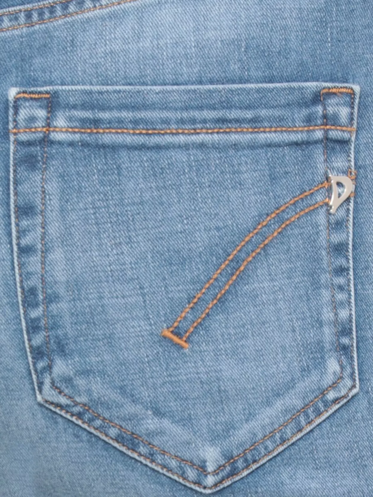 Dondup Straight Leg Denim Trousers With Rolled Cuffs