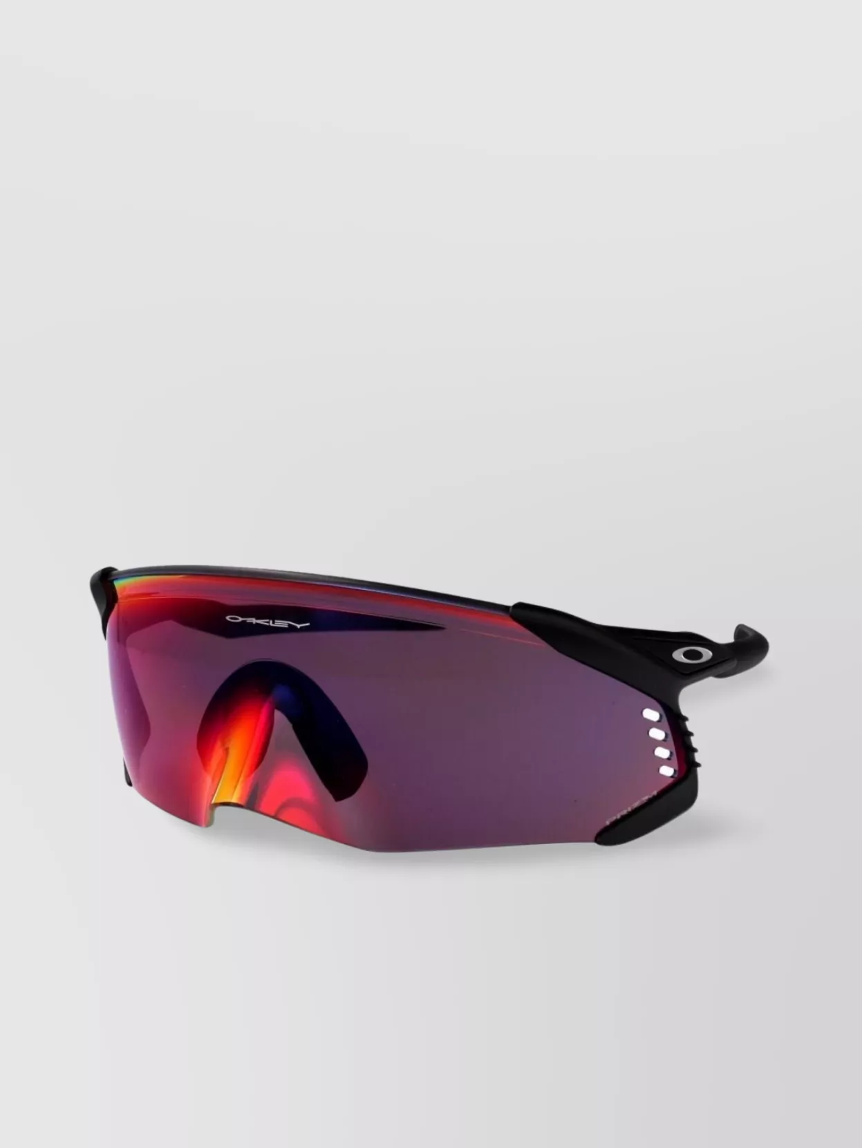 Oakley Wraparound Sunglasses With Curved Temples And Ventilation Holes