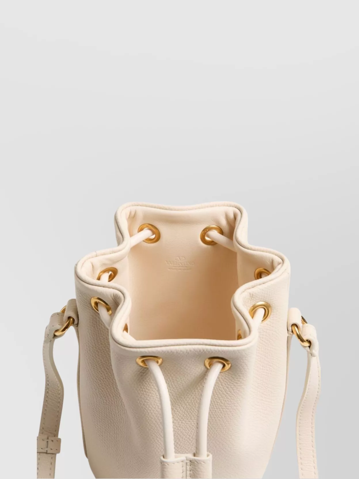 Valentino Garavani Mini Leather Bucket Bag With Vlogo Signature