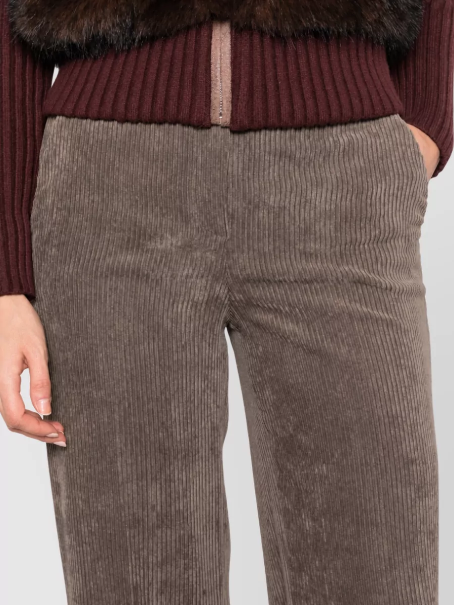 Via Masini 80 Corduroy Wide-Leg Trousers
