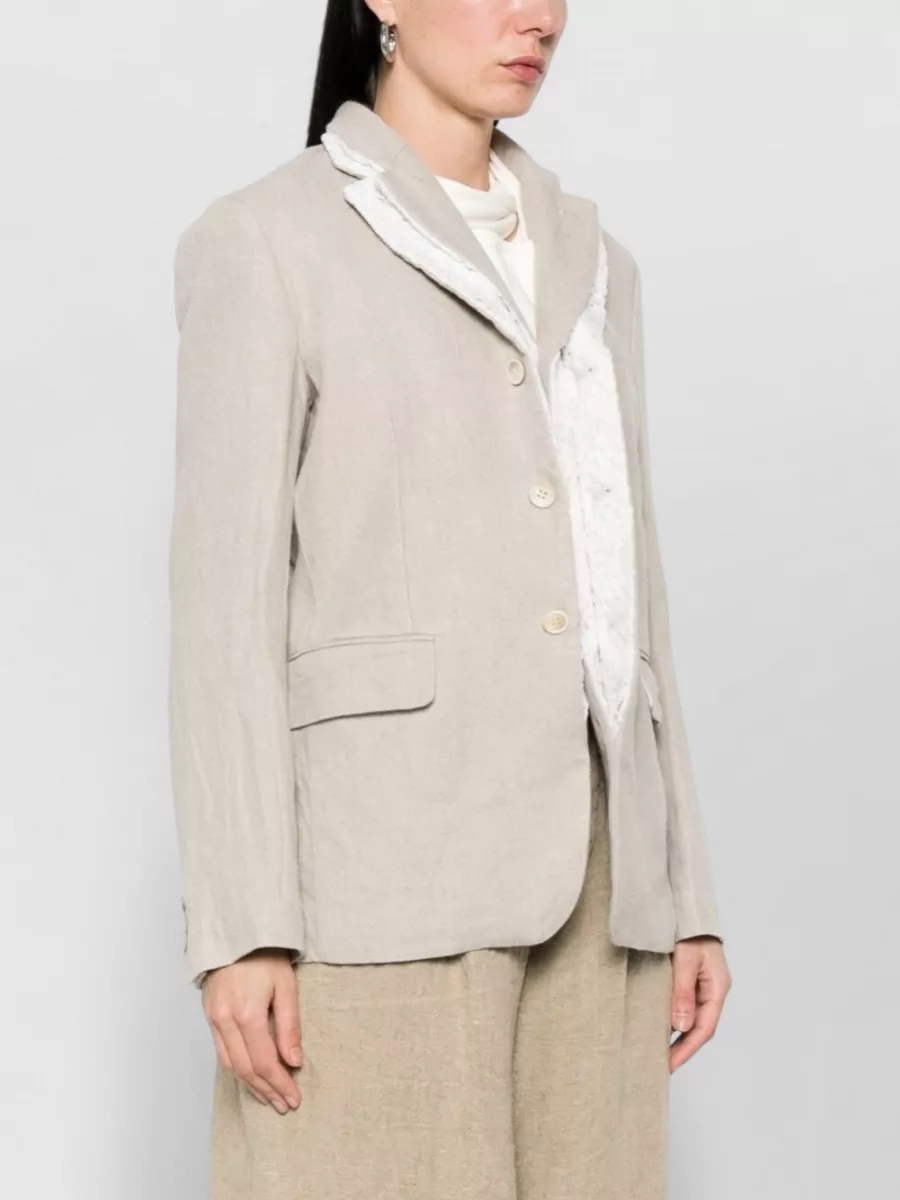 Comme Des Garçons Single-Breasted Linen Blazer