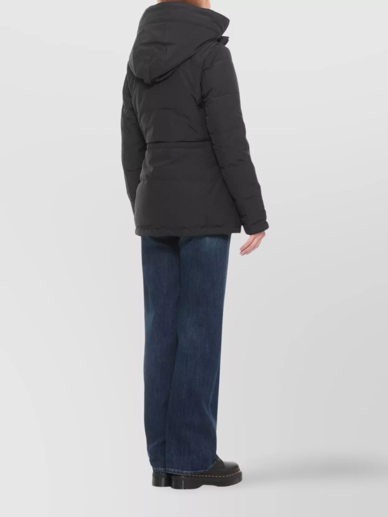 Canada Goose Padded Parka Removable Hood In Black