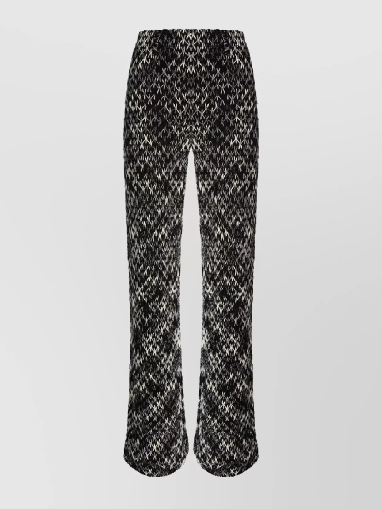 Missoni Flared Leg Trousers Elastic Waistband In Black