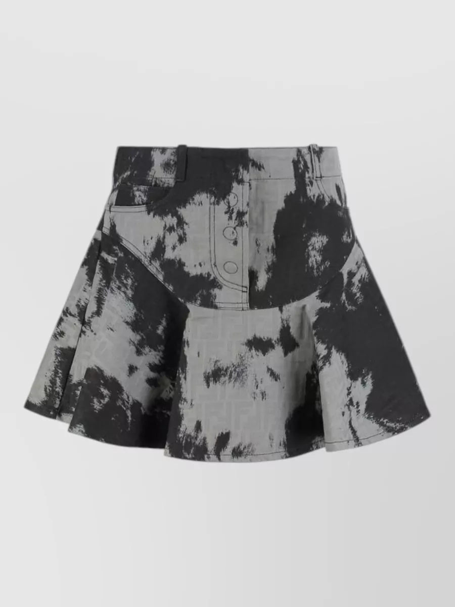 Fendi denim full skirt