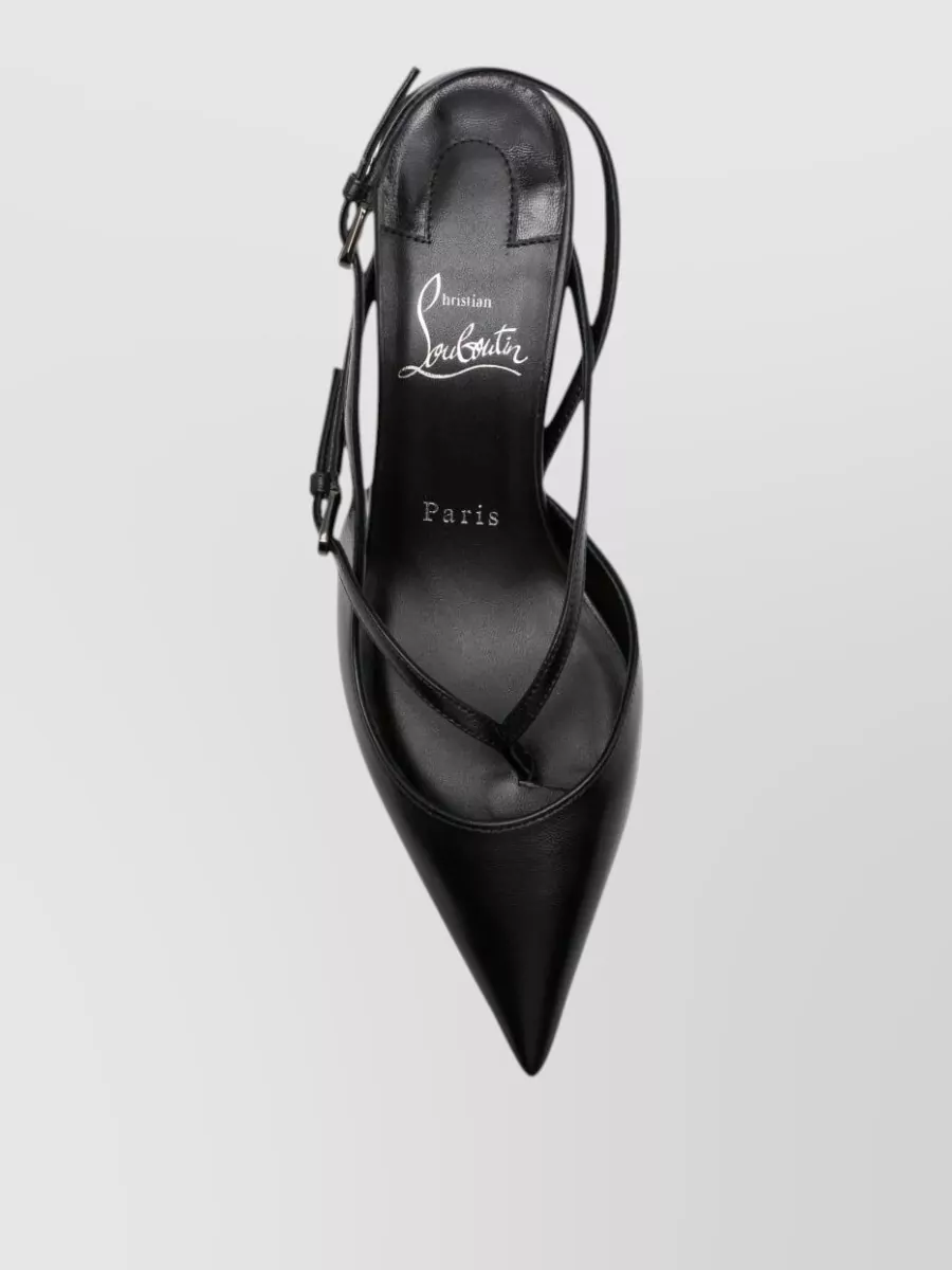 Christian Louboutin Leather Pointed-Toe Slingback Pumps