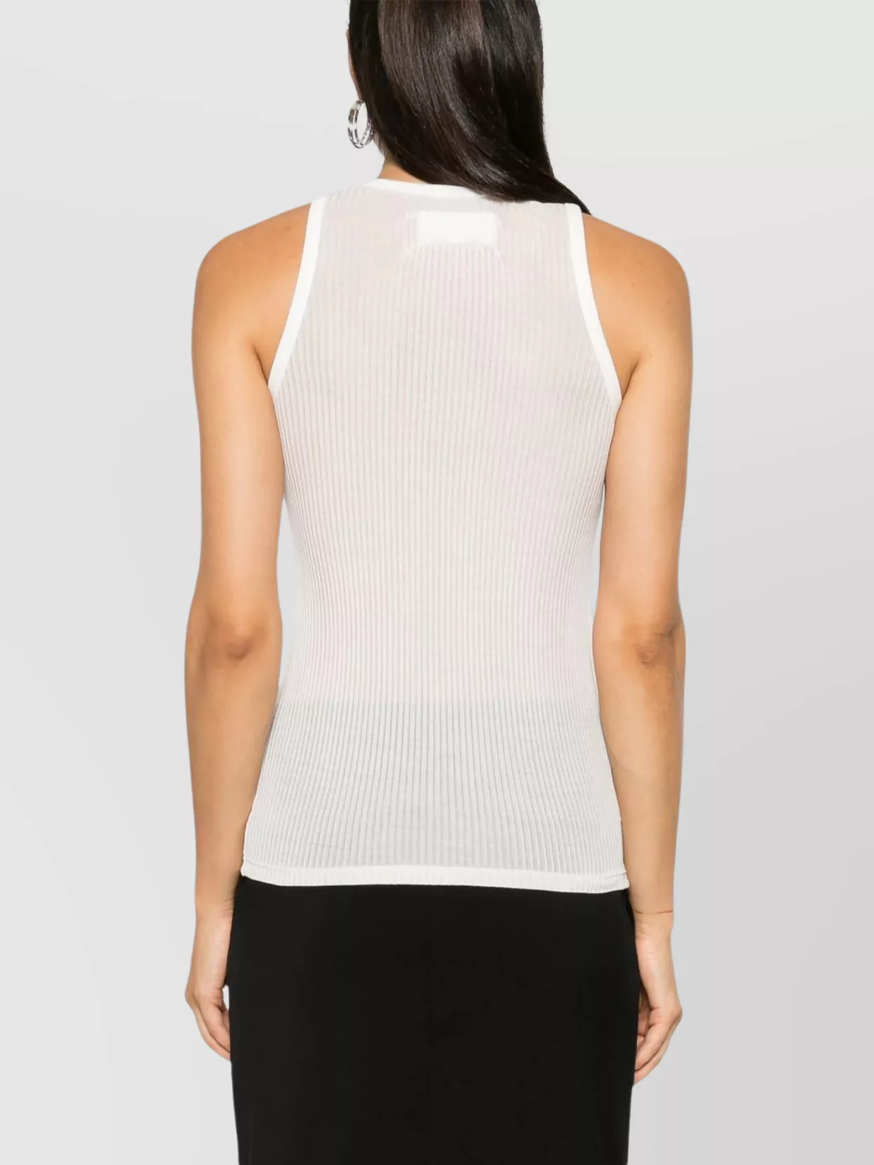 Maison Margiela Ribbed Silk Tank Top
