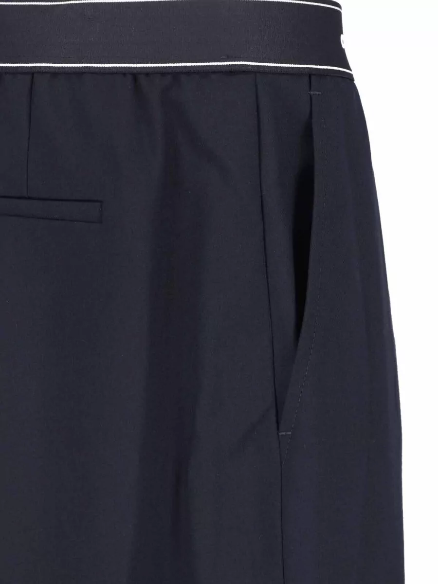 Casablanca Virgin Wool Straight Trousers