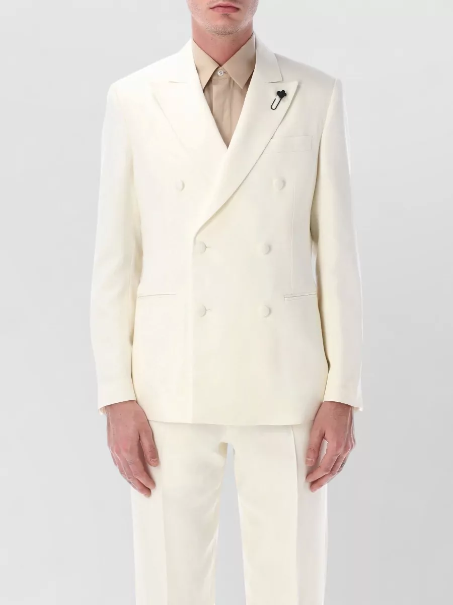 Lardini Silk-blend double-breasted dinner jacket