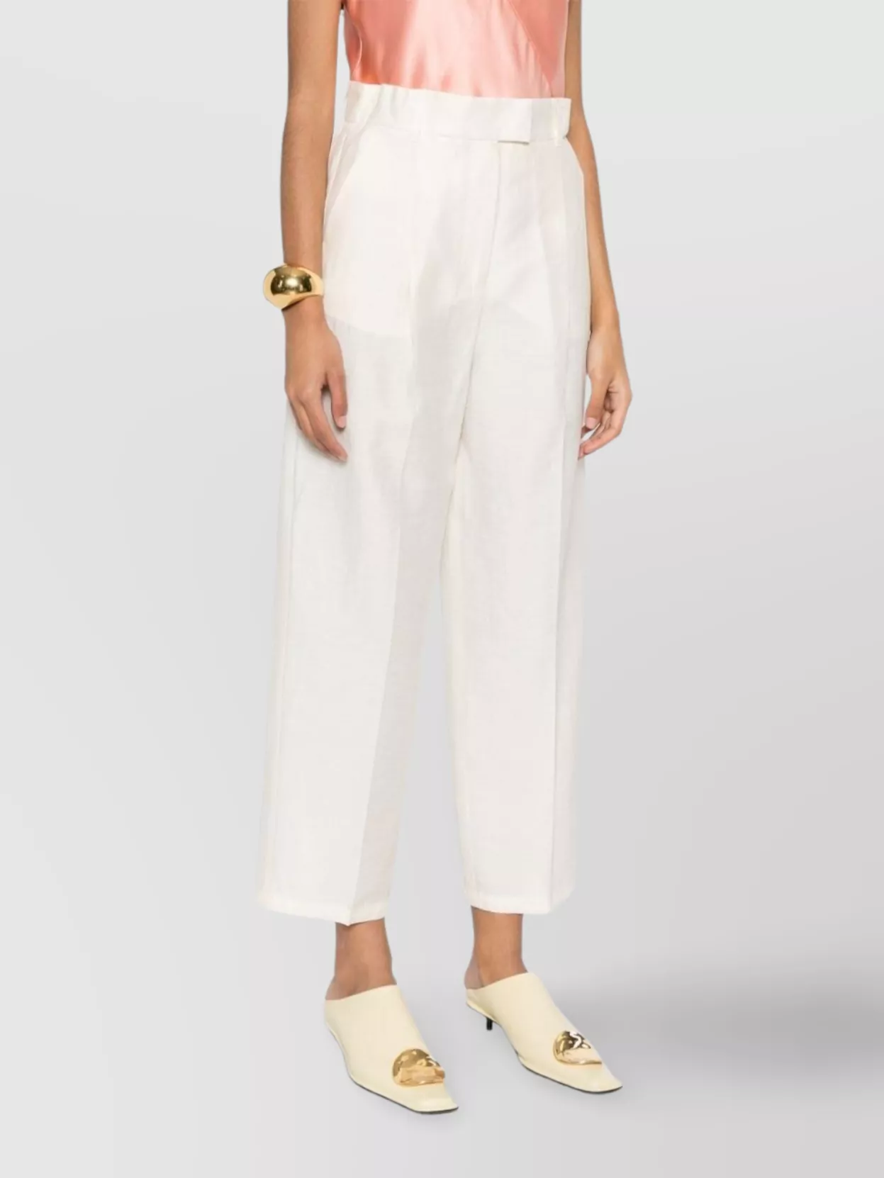 Max Mara High-Waisted Wide Leg Trousers With Back Pockets