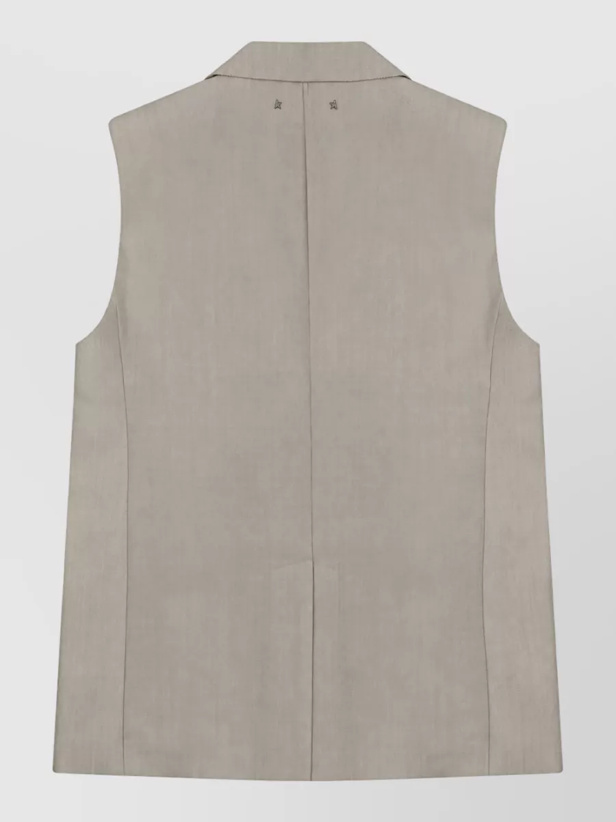 Golden Goose Wool Tailored Vest Sleeveless Notch Lapel