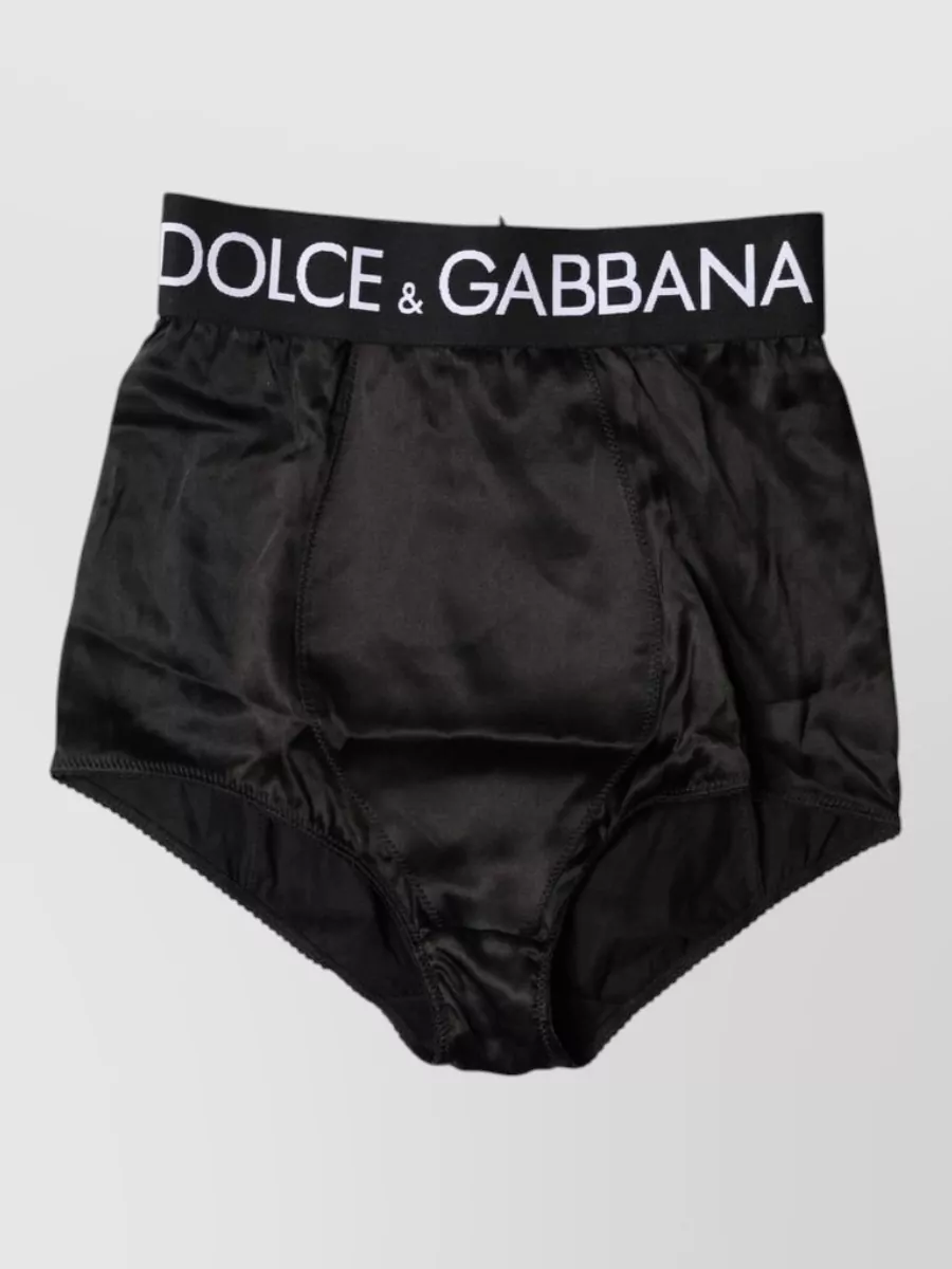Dolce&Gabbana silk high-rise tailored shorts