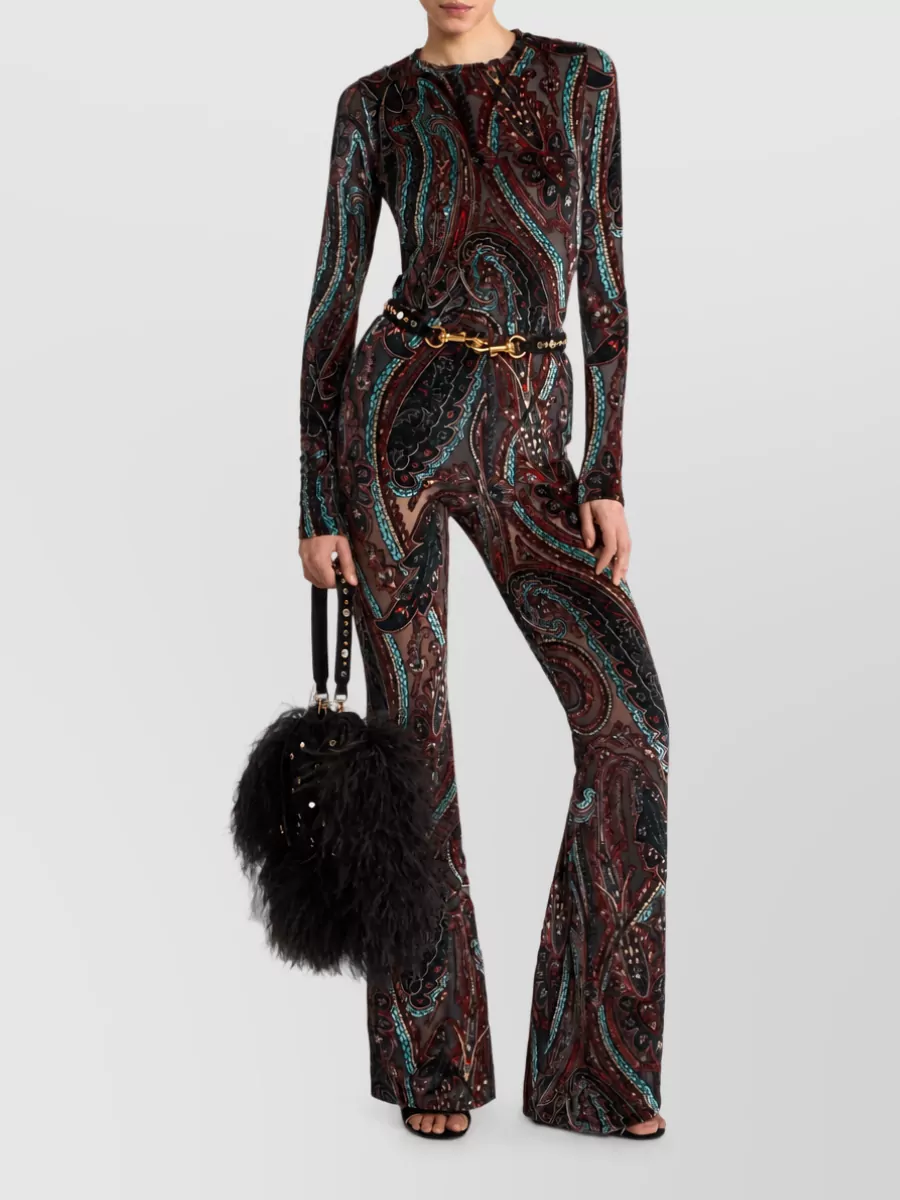 Etro Slim-Fit Long-Sleeve Crew-Neck T-Shirt