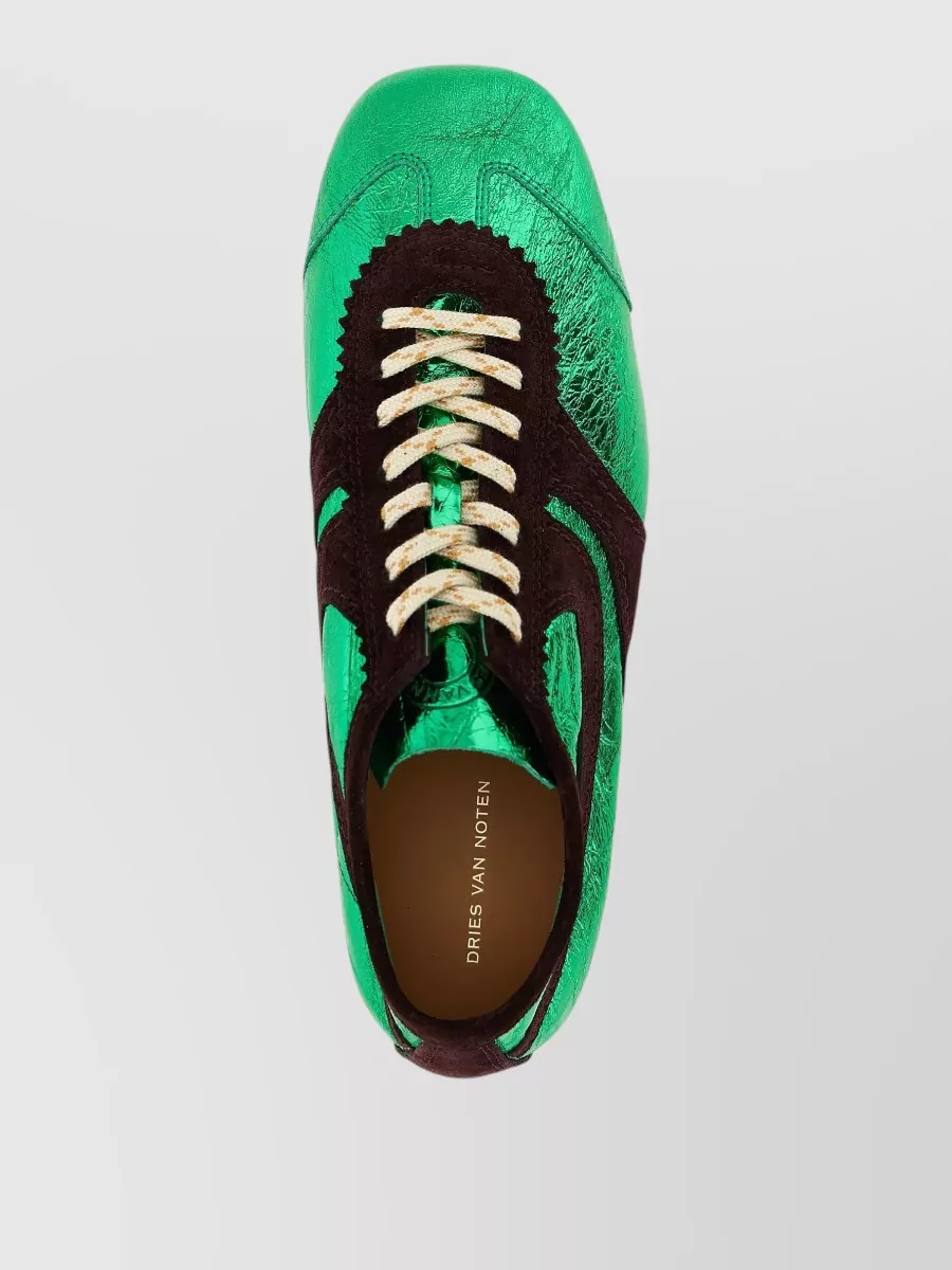Dries Van Noten Leather Low-Top Sneakers
