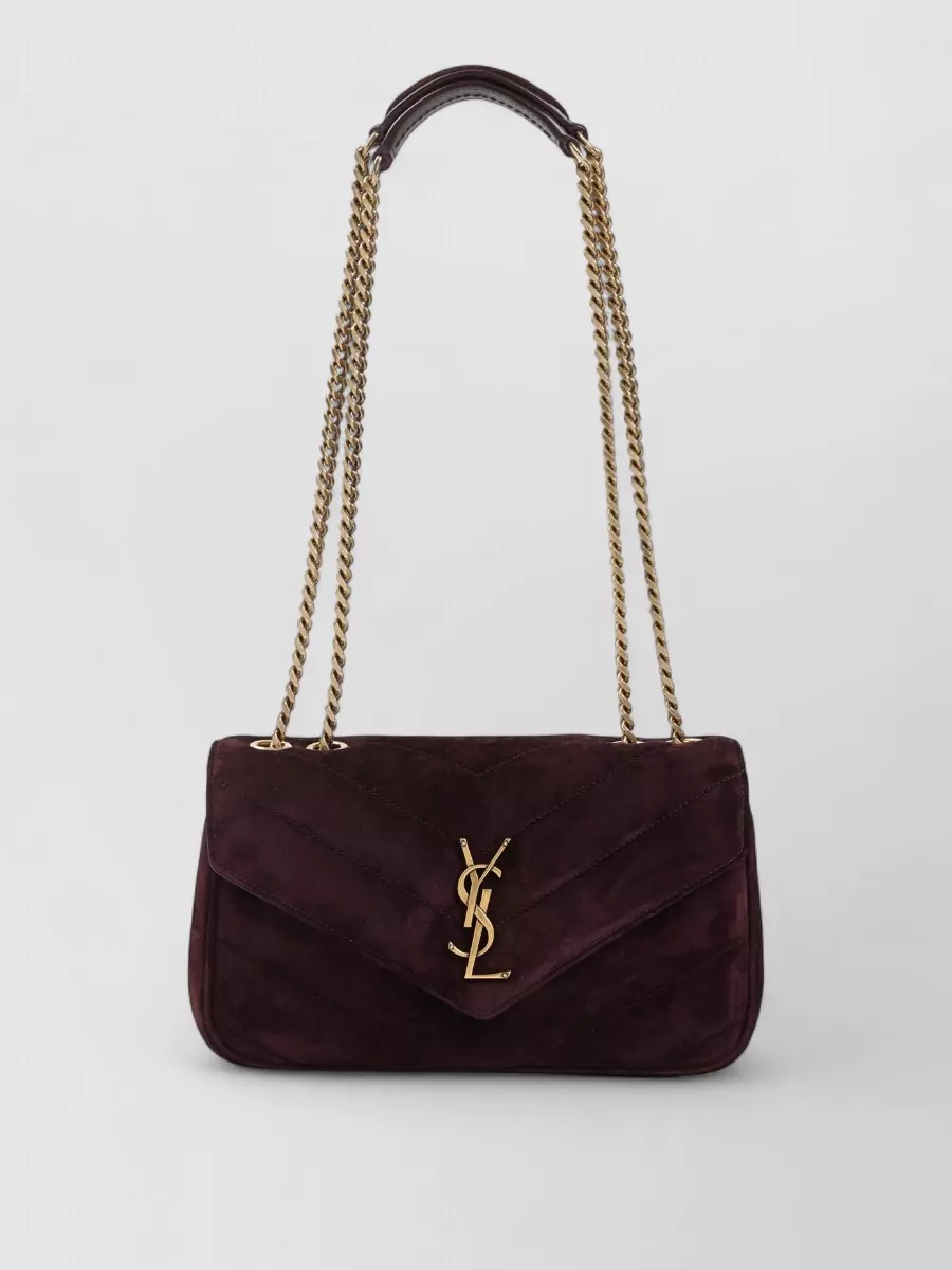 Saint Laurent Lou Lou Small Suede Shoulder Bag