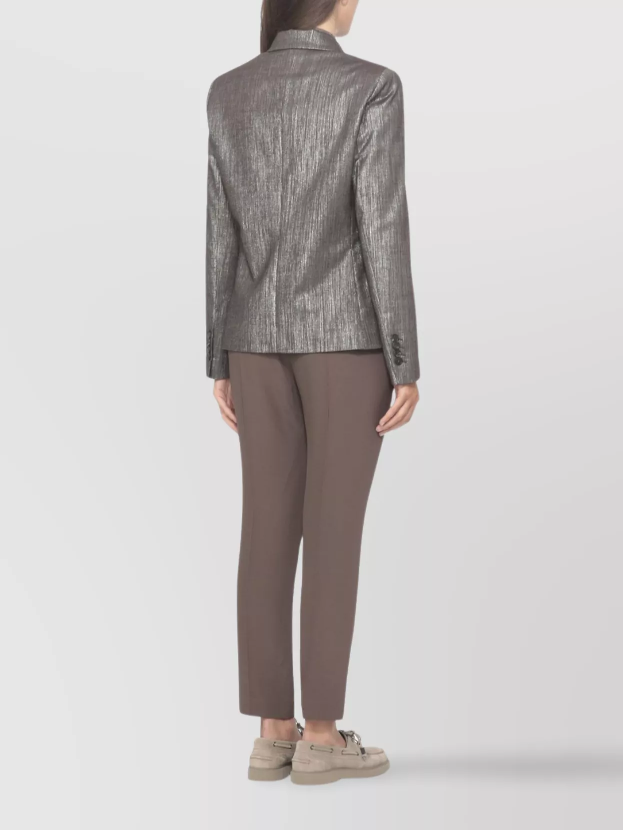 Brunello Cucinelli Lurex Blazer Metallic Finish