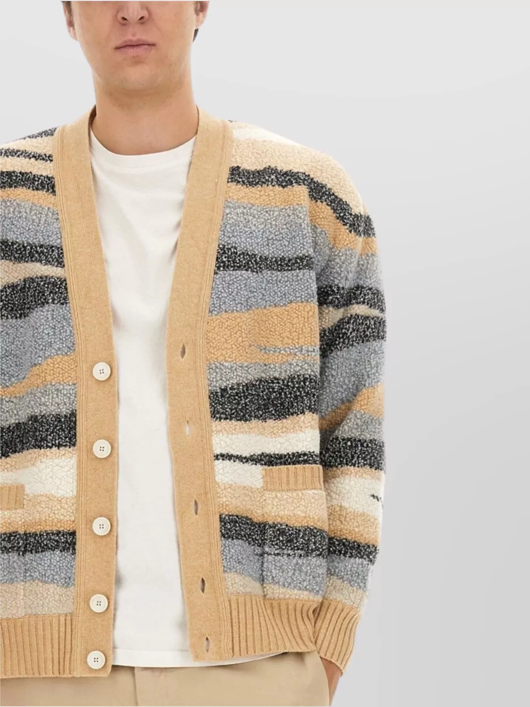 Missoni Striped V-Neck Wool Cardigan