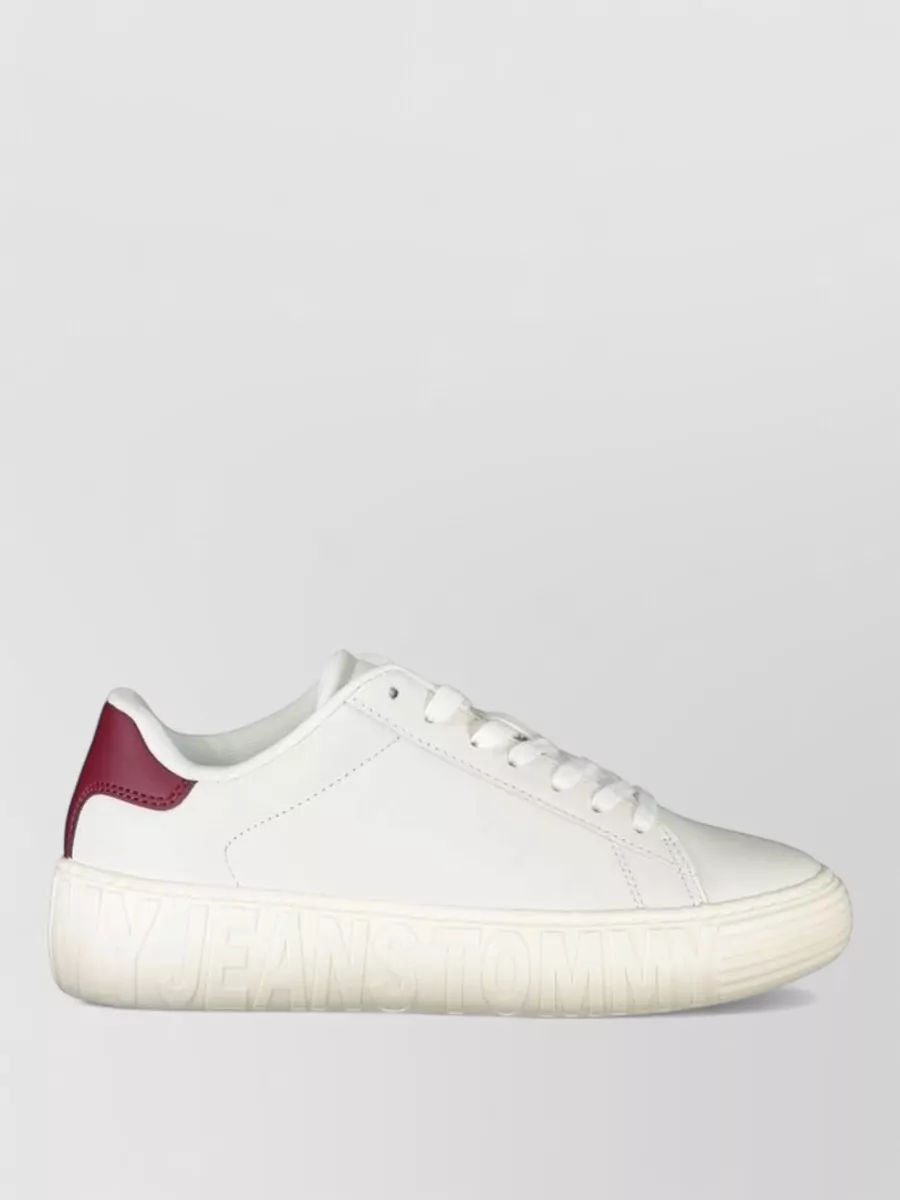 Tommy Hilfiger leather platform lace-up sneakers