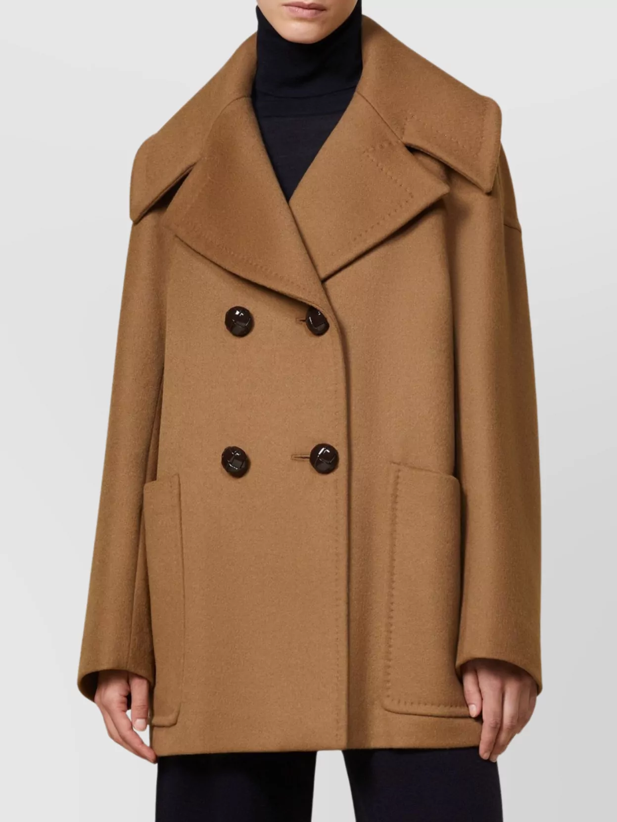 Max Mara Oversized Double-Breasted Pea Coat