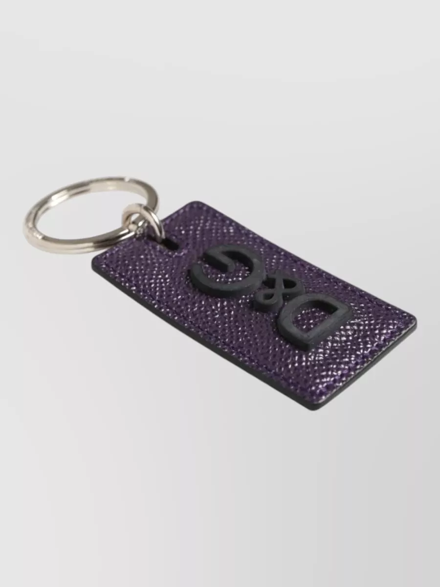 Dolce&Gabbana Leather Logo Keyring