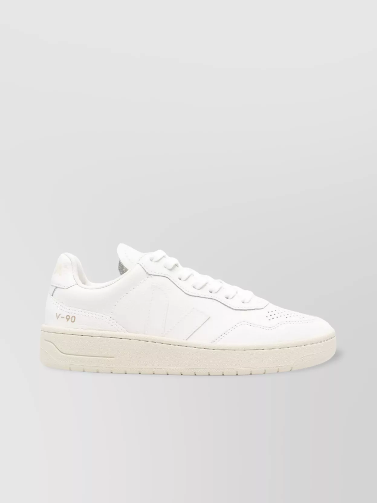Veja Leather Low-Top Sneakers Perforated Detailing