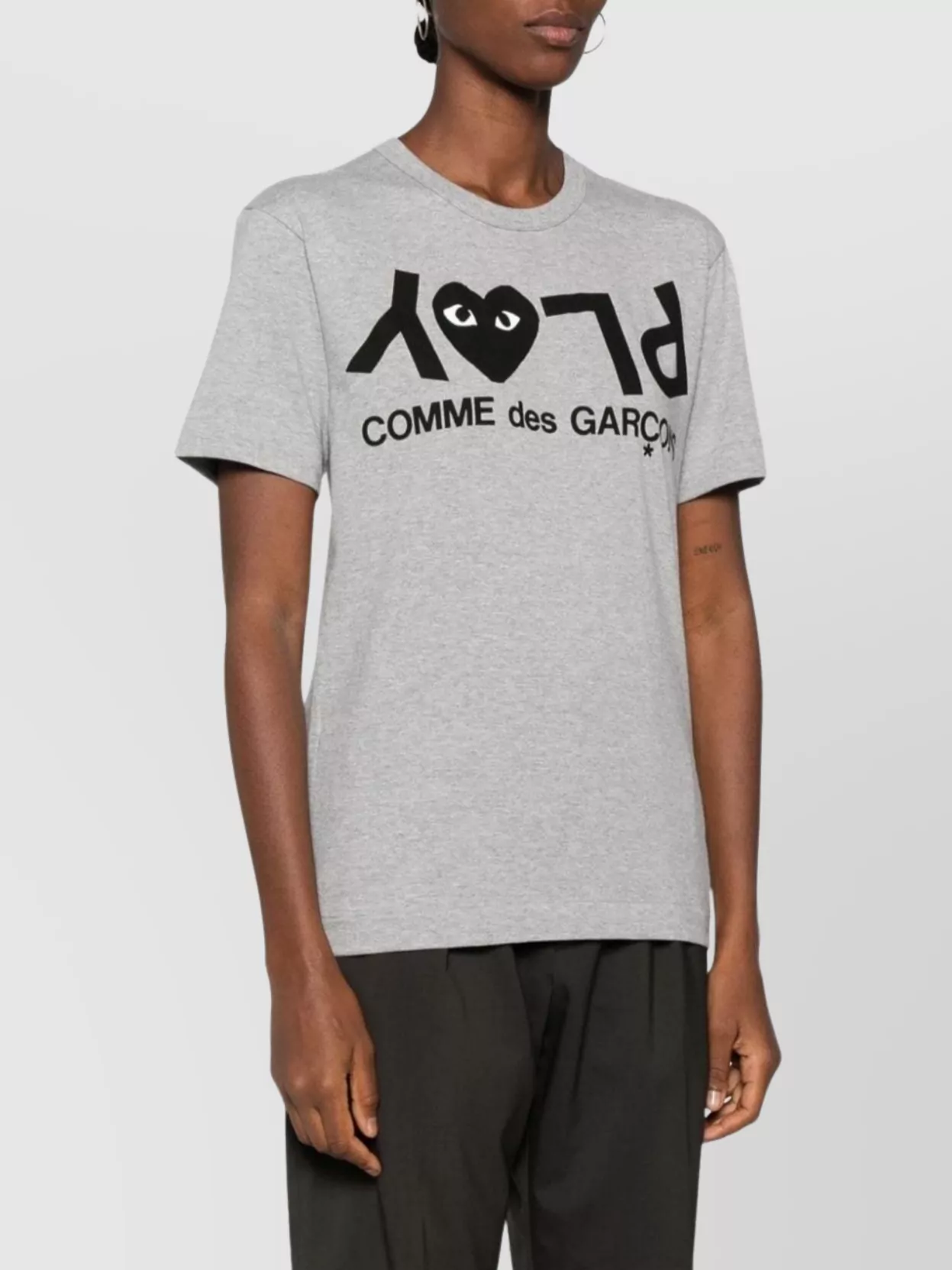 Comme Des Garçons Cotton Crew Neck T-Shirt With Graphic Print
