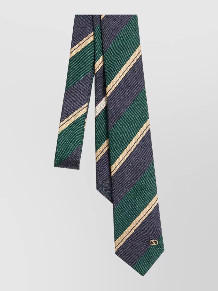 Valentino Garavani Silk Jacquard Regimental Tie
