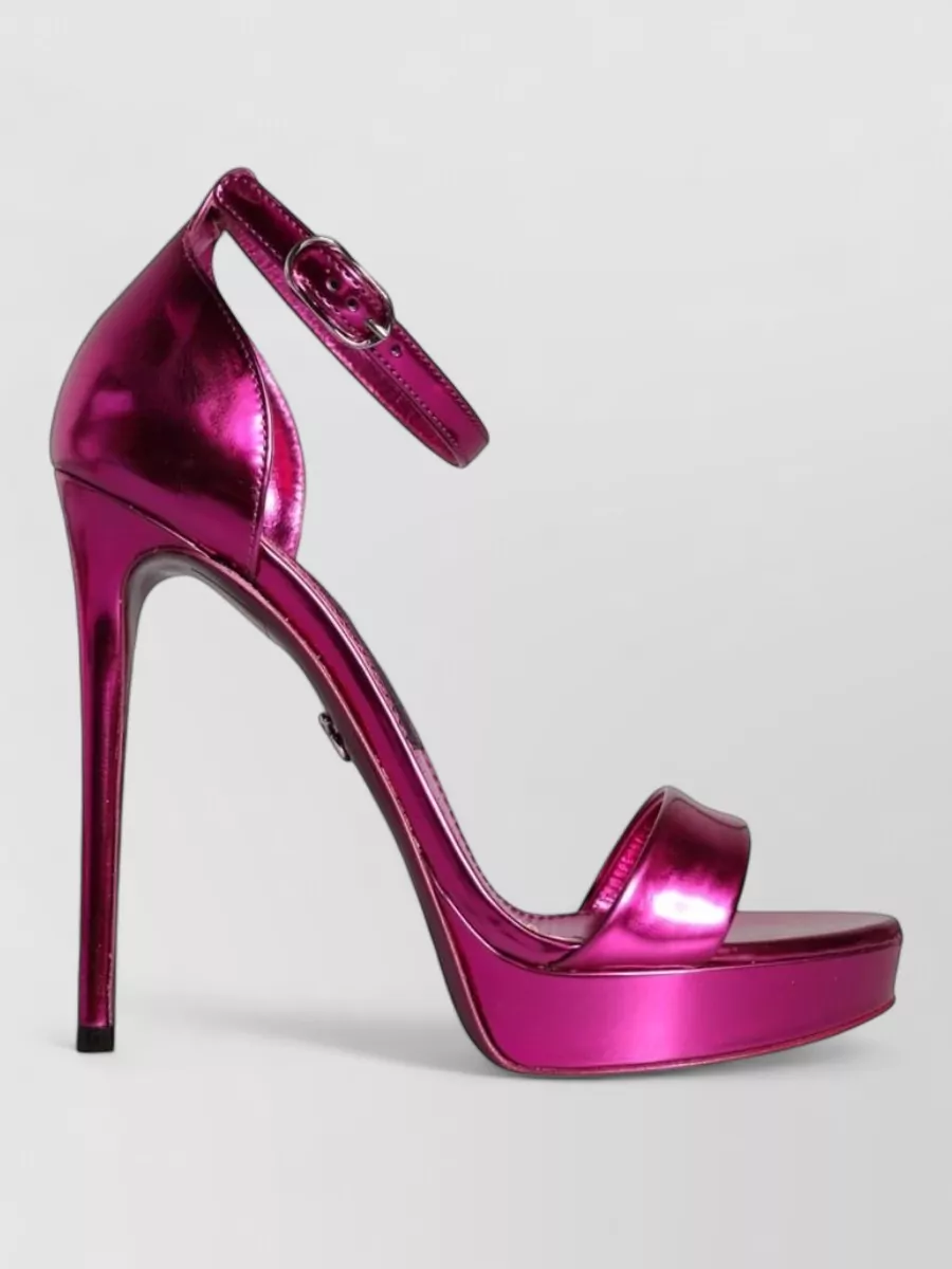 Dolce&Gabbana Leather Ankle-Strap Sandals
