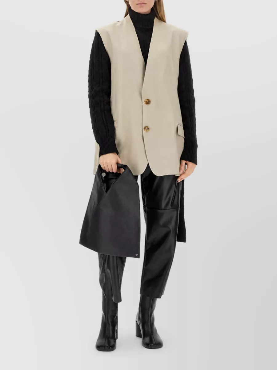 Mm6 Maison Margiela Single-Breasted Fitted Jacket
