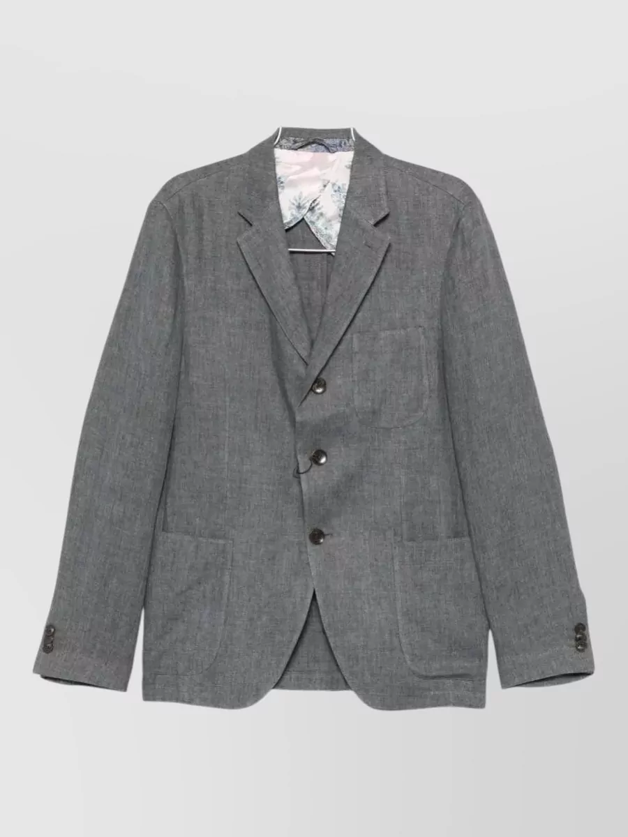 Etro Linen single-breasted suit jacket