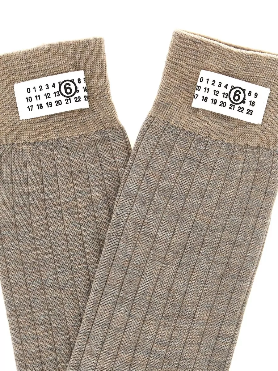 Mm6 Maison Margiela Wool Ribbed Socks