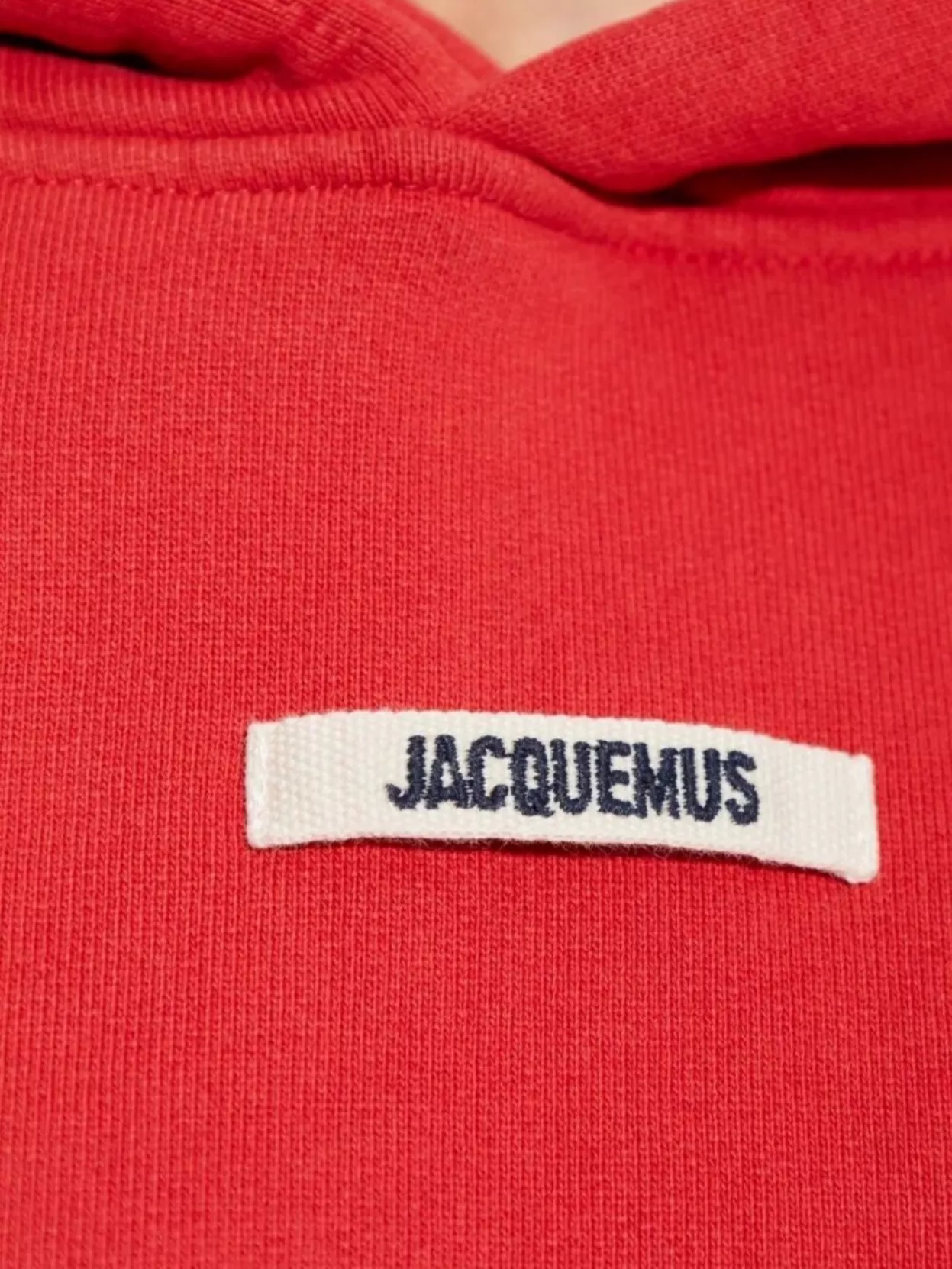 Jacquemus Gros Grain Hooded Sweatshirt In Red
