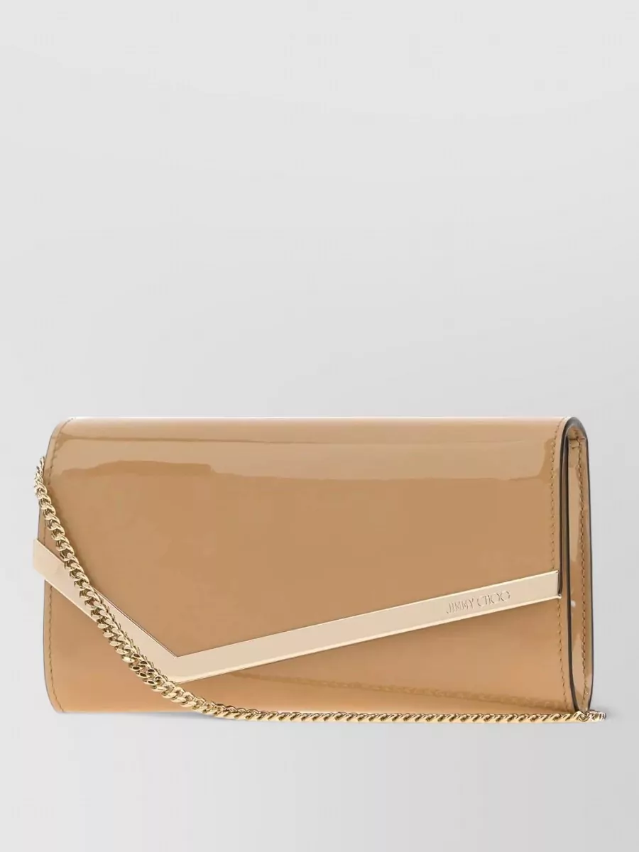 Jimmy Choo emmie leather clutch bag